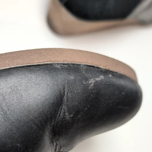 Toms Black Leather Ankle Boots - Picture 8 of 9